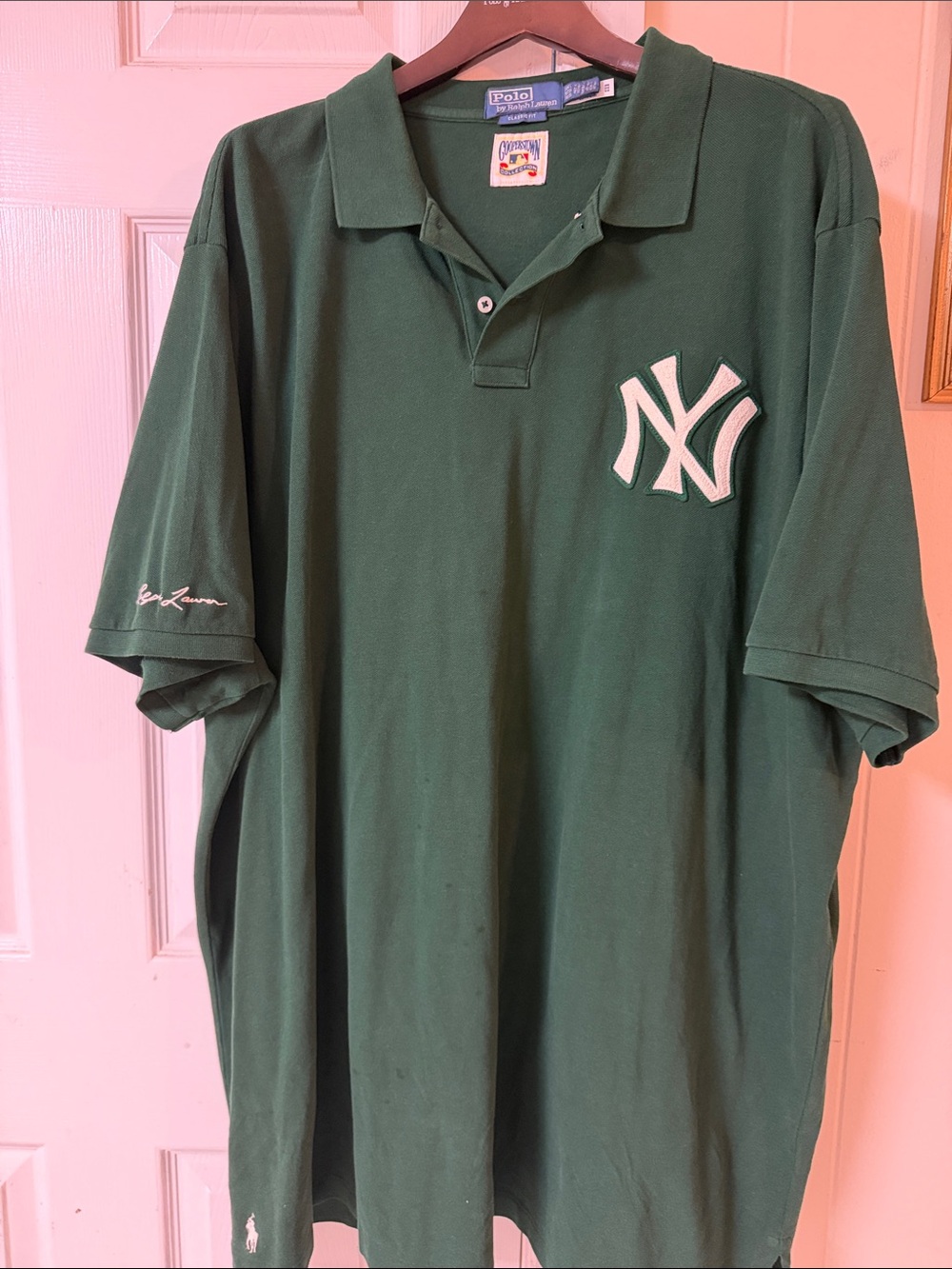 Polo by Ralph Lauren Dark Green New York Yankees Embroidered Polo